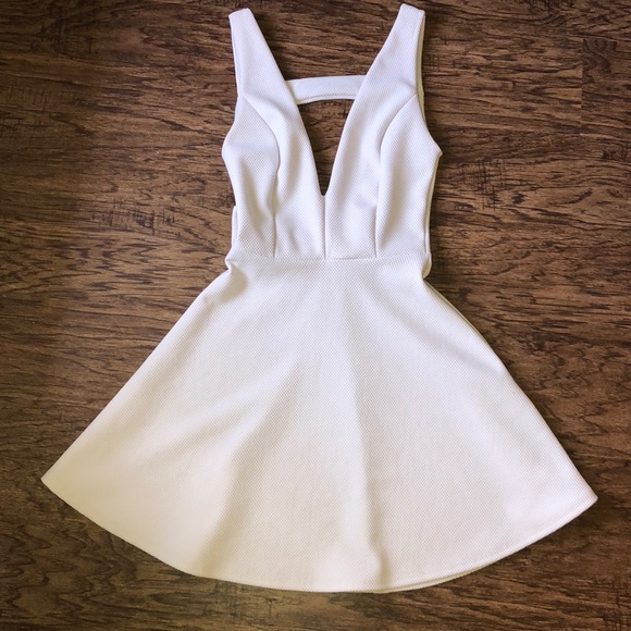 low cut skater dress